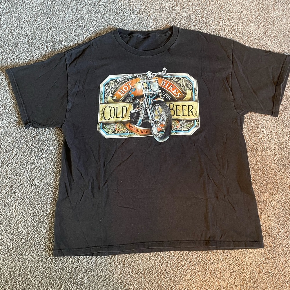 Vintage Y2K 70th Annual Sturgis Bike Week Shirt Hot Bikes Cold Beer